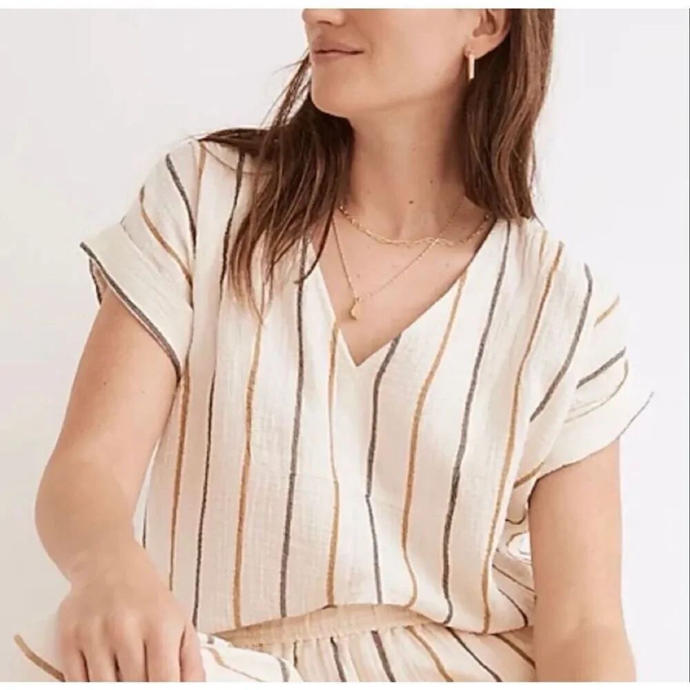 Madewell Lightspun Westing Top | Cream in Small